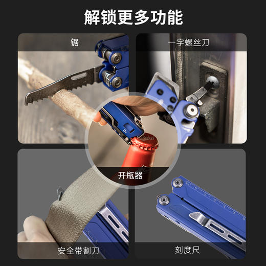 纳丽德蓝色先锋工具钳剪带破窗头组合工具 商品图10