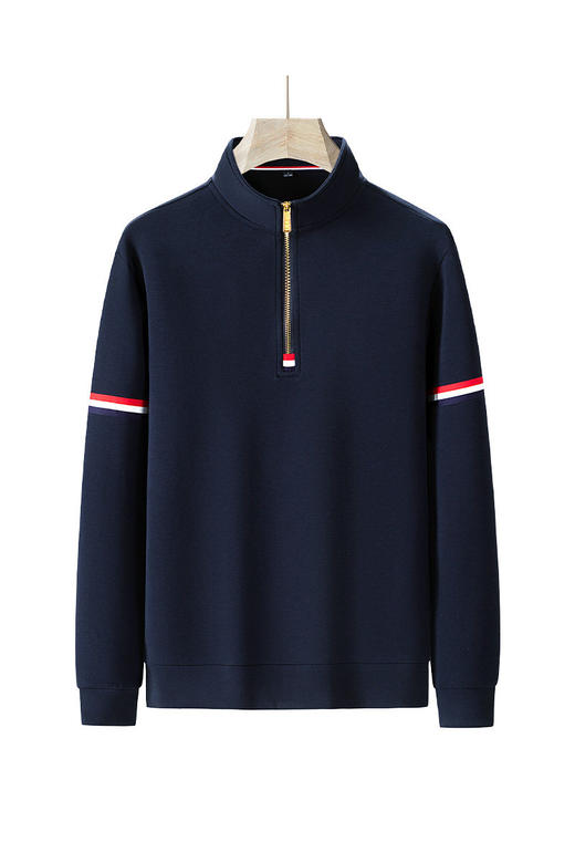 【DSK】大依优型大码男装春季半拉链立领卫衣商务休闲棉质长袖T恤打底衫 商品图5