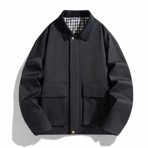 【挺括有型】圣得西复古轻工装通勤翻领夹克春装男士2026新款外套 商品图14