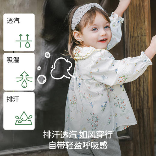 【宝宝服饰】嫚熙童装儿童娃娃衫女宝春夏长袖T恤2026新款衬衫女童娃娃领上衣 商品图3