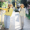 特绽放143朵/踏青裤·汉麻面料前腰捏褶休闲裤女宽松显瘦阔腿长裤 商品缩略图2
