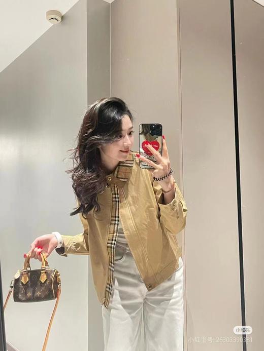 F022769复古老钱风爆款格纹女款夹克外套 商品图2