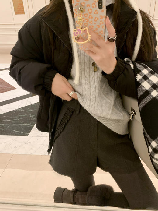 <曾小咸推荐>3.2现货秒杀！微信超特价！韩系灰色高腰直筒短裤休闲裤 日常179.99 立减110 秒杀69.99！ 商品图7