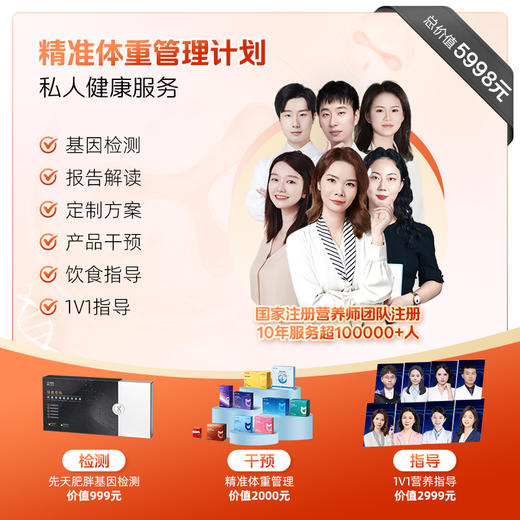 【健康方案】【精准体重管理 | 轻体计划】精准基因检测+精准干预方案+国家营养师1对1指导，适合你个人的全闭环精准安全可持续性的金字塔减重方案！ 商品图3