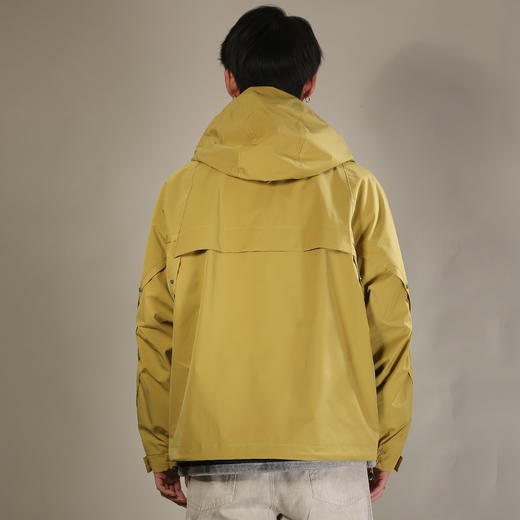 DRONKOO 2026 连帽左金属标袖子下摆同色织带钉扣微阔中厚夹克 商品图4