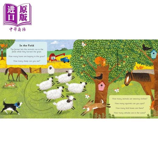 【中商原版】机关书 农场动物百科 How Many Farmyard Friends 英文原版 儿童纸板书绘本 翻翻书 亲子认知识物图画书 进口童书 商品图2
