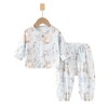 婴儿纱布套装宝宝家居服长袖竹纤维上衣裤子儿童夏季空调服女童 商品缩略图4