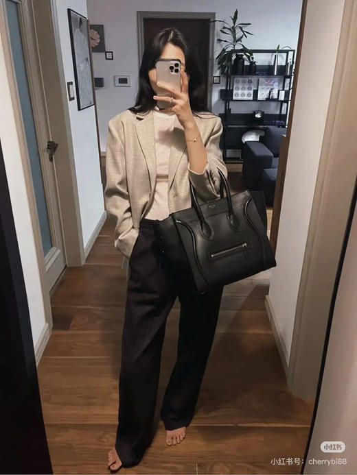 Celine mini 牛皮 黑色 笑脸包 商品图2