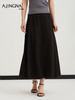 【Lu系高端】阿菁娜春季新款春秋新款Lu系高端面料半身裙桑蚕丝绵羊毛混纺微弹亲肤如第二层肌肤F31C213003 商品缩略图1