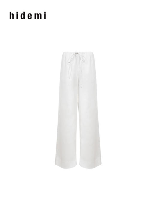 hidemi副线小h 全棉松弛感简约抽绳直筒长裤休闲裤 商品图11