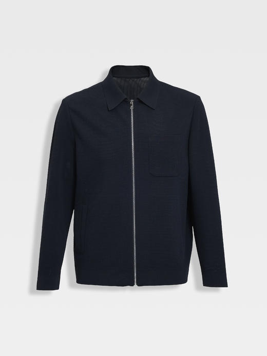 callisto藏青翻领针织开衫外套 商品图0