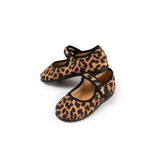 西班牙little winkaa女儿童夏季豹纹休闲风舞蹈鞋方头老北京布鞋浅口LW43058 商品图6