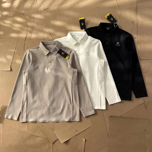 F022706三色可选新款男士百搭翻领polo长袖上衣 商品图0
