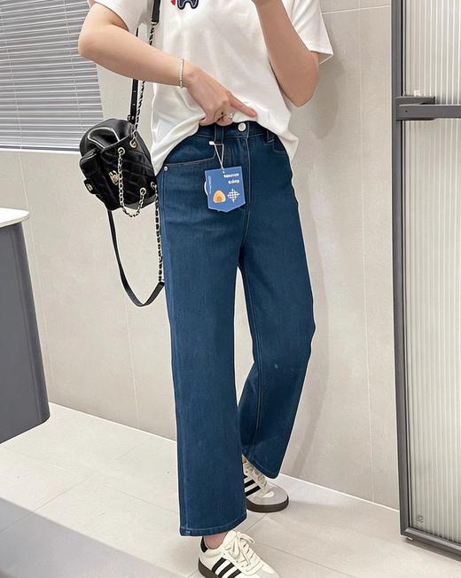 F022723四面弹雪醋酸浅色牛仔裤显瘦显腿直法棍裤女小个子九分直筒裤 商品图5