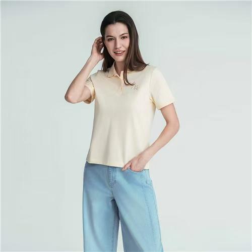 佐丹奴女装26年新款经典宽松版型全棉液氨短袖POLO衫05316291 商品图2