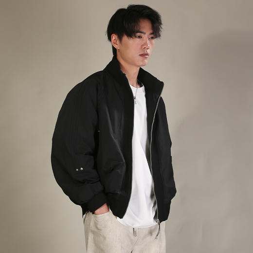 DRONKOO 2026 立领领子前襟针织压边钉扣装饰中厚夹克 商品图3