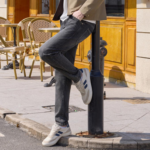 半身缘男裤 春季经典黑灰百搭耐脏休闲牛仔裤261101U10130236 商品图2