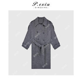 A008潘依绣丁丁宠粉羊-毛-韩系复古高级双排扣大衣Q3678