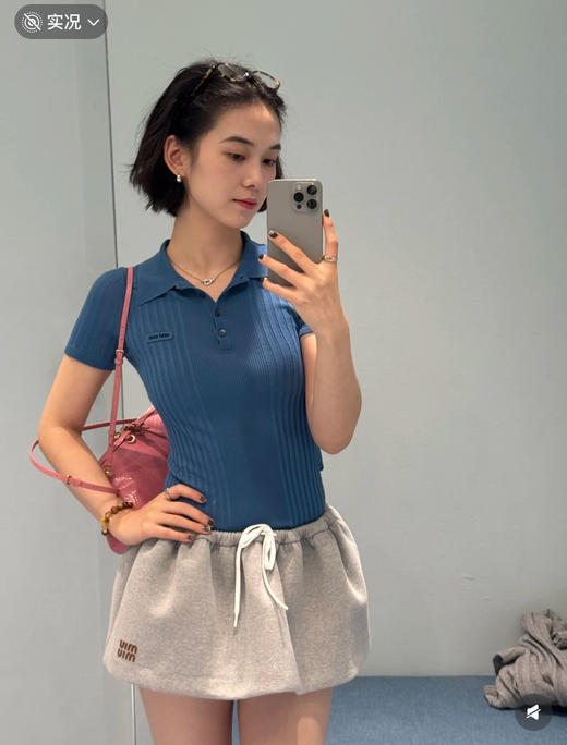 缪缪 2026最新款 针织polo上衣（MM） 商品图5