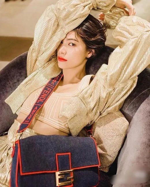 Fendi baguette 丹宁红 帆布 法棍 单肩包 商品图3