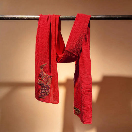 丹霞照花绣花民族风围巾 | 现货加急发 商品图0