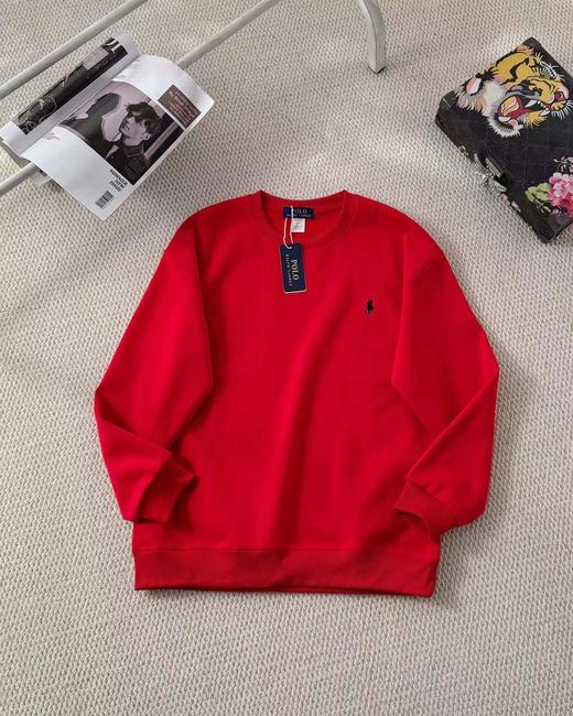 F022704早春新年红系列刺绣落肩宽松款圆领卫衣 商品图7