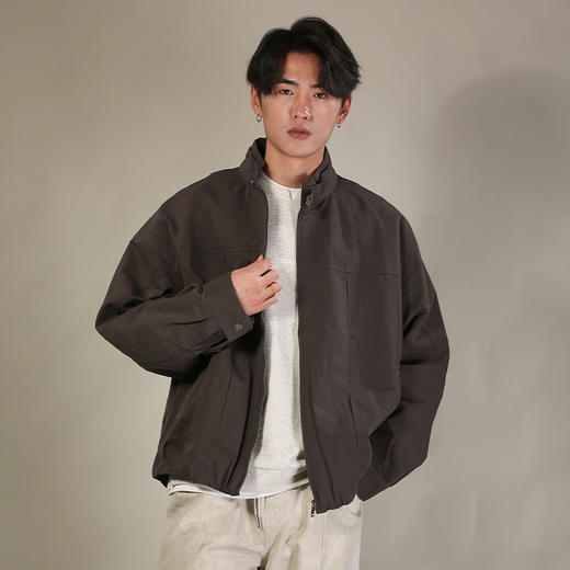 DRONKOO 2026 立领双层领口袋双钉扣前侧活页下摆内收中厚夹克 商品图1