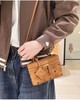 F022702新款复古棕调老花温柔干邑色盒子包 商品缩略图11