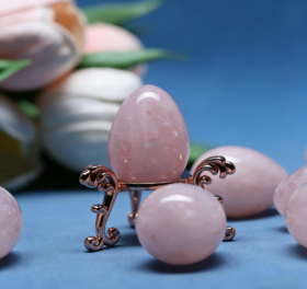 迷罗元和堂 | 粉水晶蛋面摆件 | 天然水晶有矿坑 冰裂 棉絮介意勿拍 | 随机发【器悟雅玩】