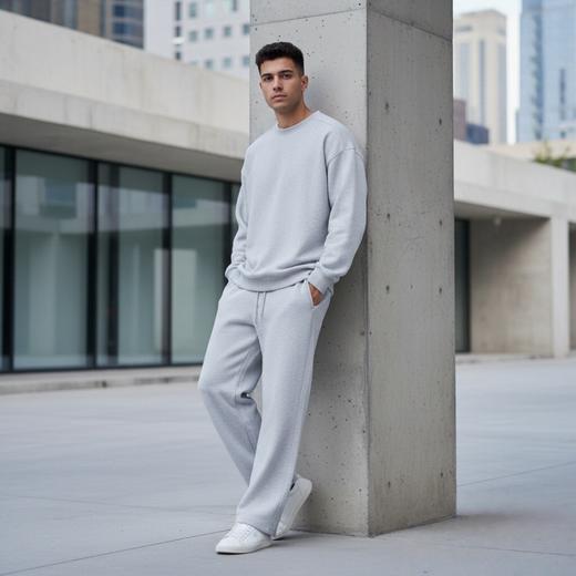 【灵感休闲裤】重磅自带筋骨挺而有型2026春季百搭360g混纺羊毛时髦老钱风 商品图3