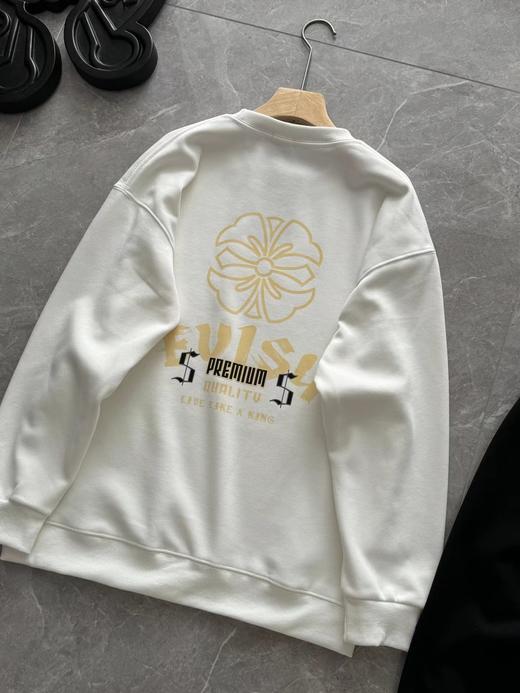 F022791黑金限定款四叶草银狐绒圆领卫衣 商品图5