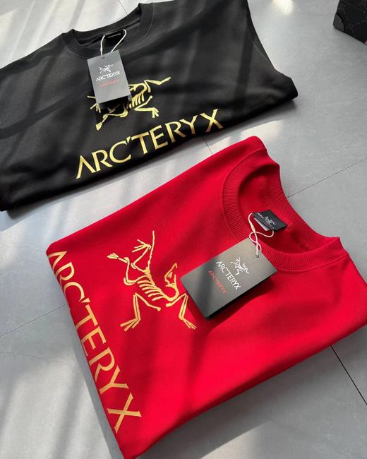 F022751早春红圆领落肩宽松款圆领卫衣男女皆可穿 商品图2