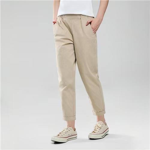 佐丹奴女装26年新款全棉轻薄卡其八分裤05426256 商品图1