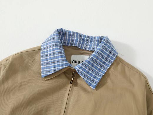 F022766设计感双领复古格纹工装夹克外套 商品图9