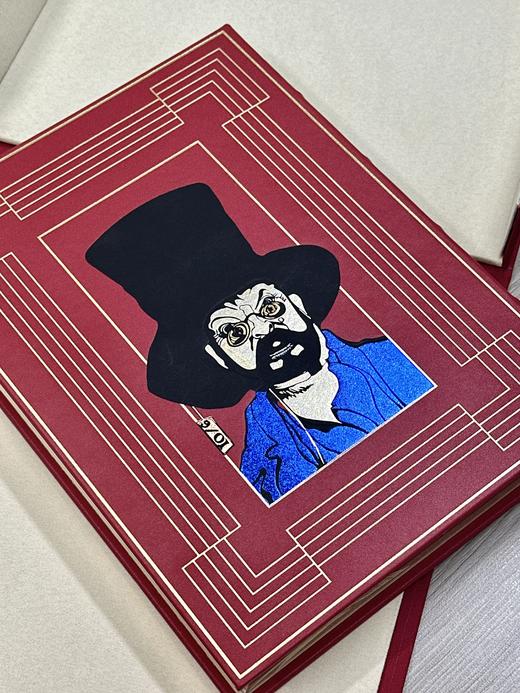 【双面烫印牛皮定制款】《爱丽丝漫游奇境与穿越镜中世界》书口三面鎏金+雕刻图案，加赠译者签名钤印书票 商品图2