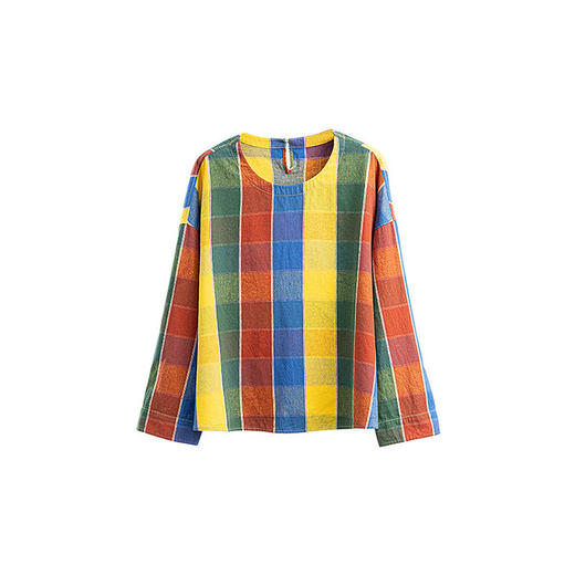 绽放109朵/织彩·汉麻棉圆领长袖提花面料彩色短T春夏松弛感T恤女 商品图4