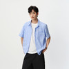 森马短袖衬衫男夏季时尚百搭条纹衬衣2026新款纯棉宽松翻领上衣 商品缩略图2