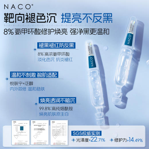 【老客专属福利】NACONACO氨甲环酸焕亮次抛精华液1.2ml*30支/盒（赠同款次抛）#舒缓/修护/保湿/淡化黑色素/亮肤 商品图3