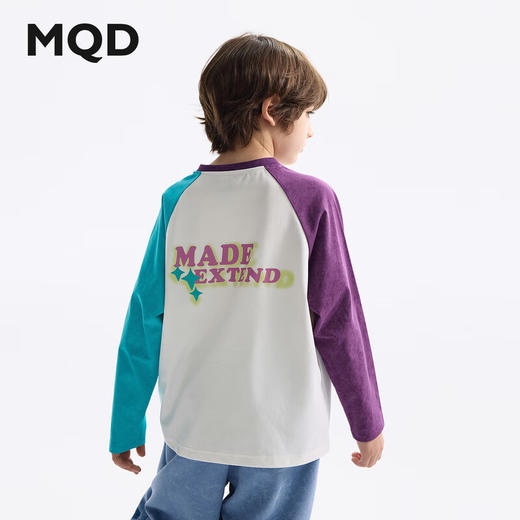 【MQD】童装儿童打底衫春季新款男童长袖t恤圆领中大童百搭上衣 商品图0
