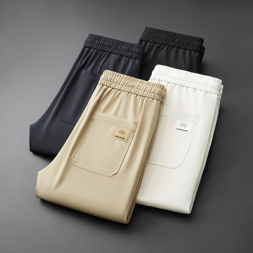 【DWD】【含桑蚕丝】大依优型大码男装春季宽松直筒长裤商务休闲百搭长裤 商品图4