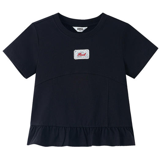 女童圆领短袖针织衫夏季新款安奈儿童装EG621671 商品图6