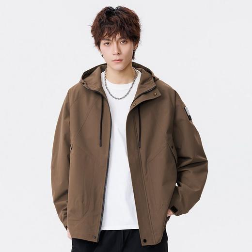 【DSL】大依优型大码男装春秋休闲夹克连帽百搭运动长袖外套加大码上衣 商品图3