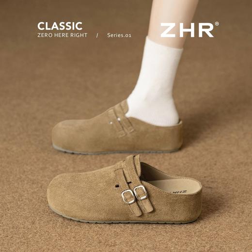 ZHR则则厚底4.5cm增高户外勃肯拖早秋上新复古搭扣包头柔软勃肯鞋 商品图2