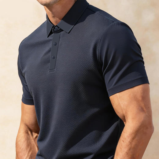 【DG】大依优型大码男装翻领POLO衫纯色短袖上衣商务休闲百搭T恤300斤 商品图4