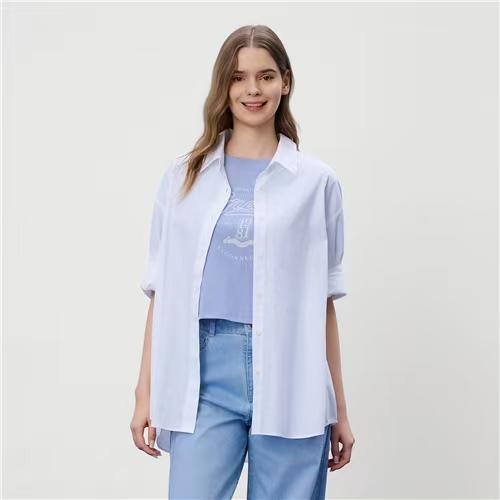 佐丹奴女装26年新款全棉平纹短款印花T恤衫05396251 商品图1