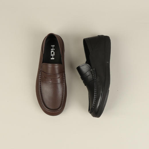 和诚行2026春季新款舒适百搭真皮透气低帮软底一脚蹬男式商务鞋0551275 商品图4