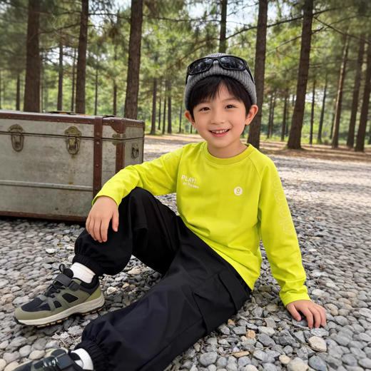 儿童户外运动速干衣！2026新款宽松高弹训练服春夏男童女童长袖恤衫 商品图2