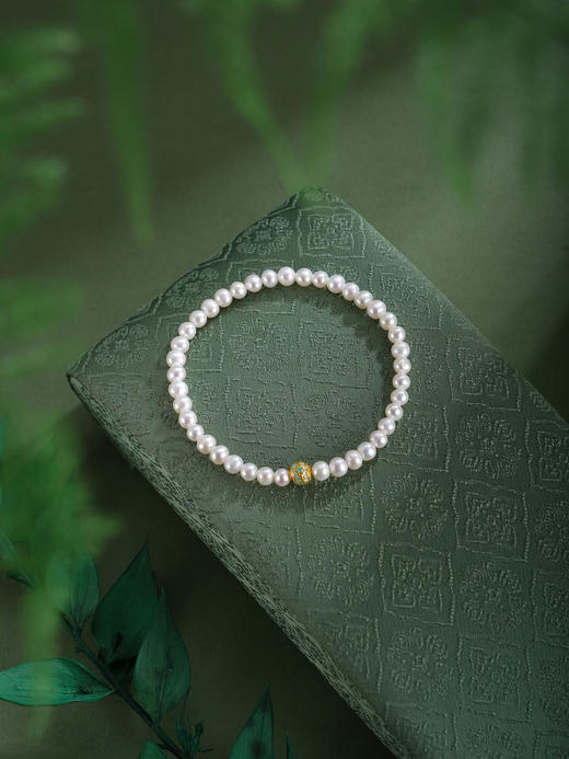 子佩集【明珠如愿】珍珠惜王妃手链【AYSL09】珐琅彩镀金2602 商品图4