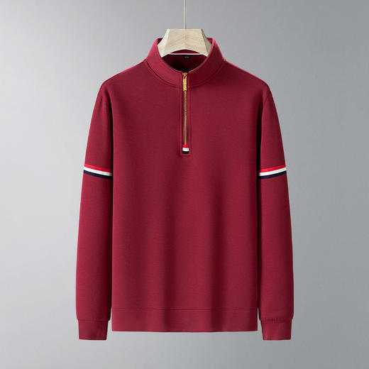 【DSK】大依优型大码男装春季半拉链立领卫衣商务休闲棉质长袖T恤打底衫 商品图3