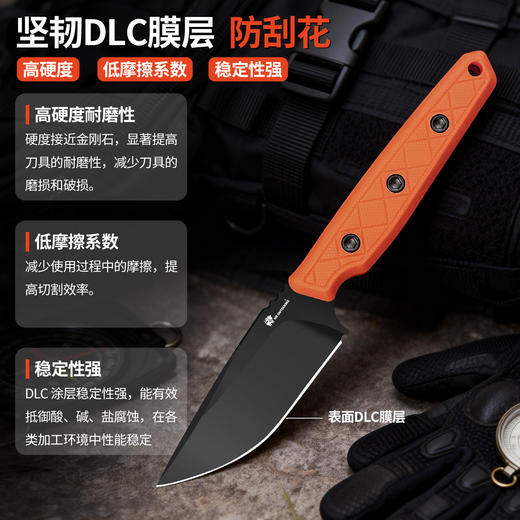 汉道MagnaCut钢小捣蛋多功能野外生存刀户外求生刀家用厨房小刀防身刀具 商品图6